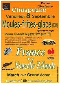 MOULES FRITES MATCH RUGBY