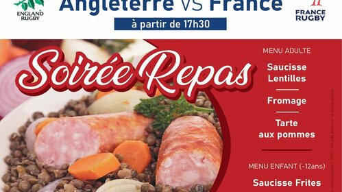 SOIREE RUGBY et SAUCISSE LENTILLES